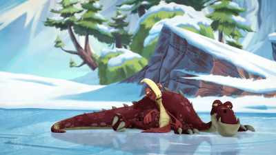 (BOTH SCREAMING) - Gigantosaurus