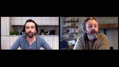 [both shrilling] - Staged