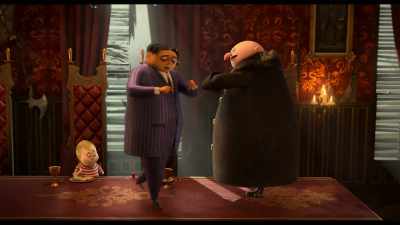 BOTH: (SINGING) Rick'em,
rack'em, roar'em, buzz - The Addams Family