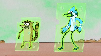>> Both: [ Slo-mo ] FIGHT! - Regular Show