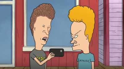 [both snickering] - Beavis and Butt Head Do the Universe