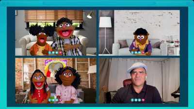 Both: ♪ You plus me
makes the Power of We ♪ - The Power of We: A Sesame Street Special