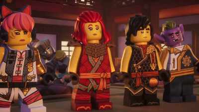 -[bots warble]
-[screams] - LEGO Ninjago: Dragons Rising