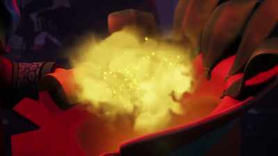 -[bottle breaks]
-[soft ringing sound] - LEGO Ninjago: Dragons Rising
