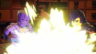 -[bottle explodes]
-[Cole exclaims] - LEGO Ninjago: Dragons Rising