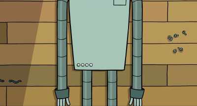 [Box thuds] - Robot Dreams