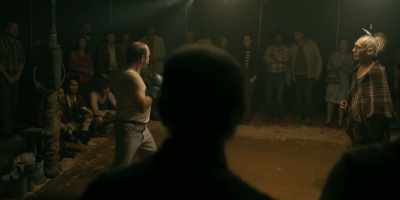 -(BOXERS GRUNT)
-(ONLOOKERS EXCLAIM) - Kid Snow