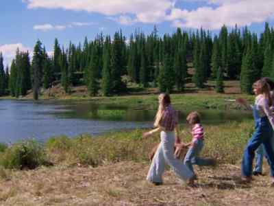 Boy, now we can get some
fishing done, right dad? - Mountain Family Robinson
