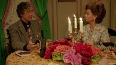 Boy, that stranger disappeared
into the night awfully quickly, - At Home with Amy Sedaris