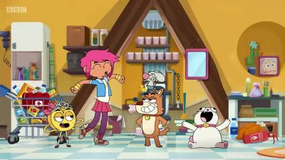 CHEERING - Boy Girl Dog Cat Mouse Cheese
