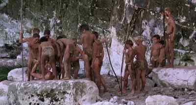- (BOY YELLS IN PAIN)
- Stop it! - Lord of the Flies