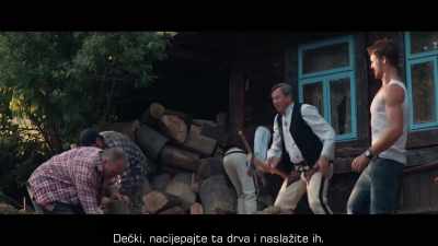 Boys, chop those stumps and stack them. - The Taming of the Shrewd