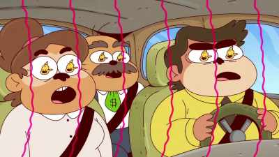 -[brakes screeching]
-[horns blaring] - ThunderCats Roar