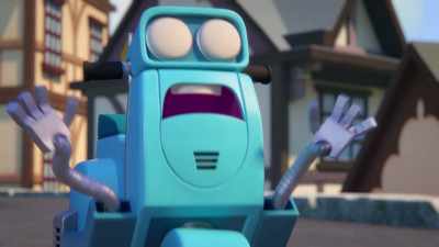 -[brakes squealing]
-[screaming] - Mighty Monsterwheelies