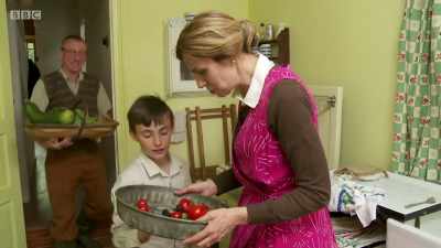 Brandon and Fred are back from the allotment, - Back in Time for Dinner