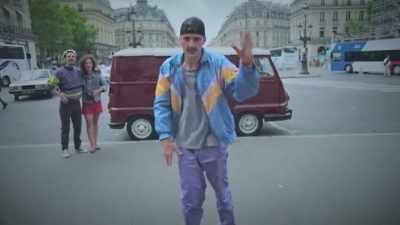 (breakdance music plays) - Find Me in Paris