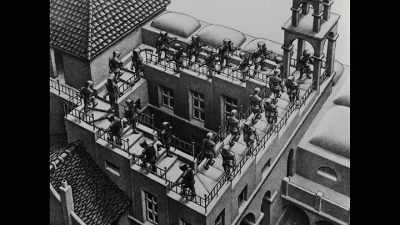 Breathless with wonder, - M. C. Escher: Journey to Infinity