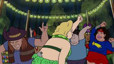 -Brendas! Clear a path!
-(engine starts) - Bless the Harts