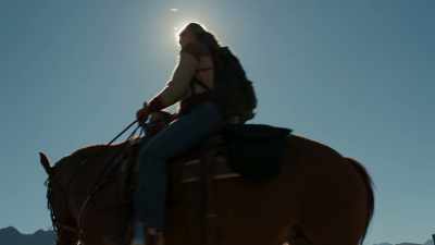 [bright music]
[horses snorting] - Romance on the Ranch