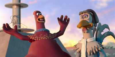 -[bright music playing]
-Well done, you old sausage. - Chicken Run: Dawn of the Nugget