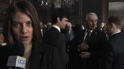 [ British accent ] I'm here
at the Global Economic Summit - Whiskey Cavalier