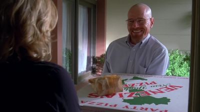 - Brought pizza.
- Well, I'm making dinner. - Breaking Bad