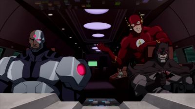 Bruce's Batplane was a little more stoic - Justice League: The Flashpoint Paradox