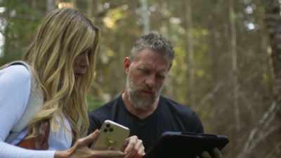 [Bryce on phone]
 Is that incredible or what? - Expedition Bigfoot