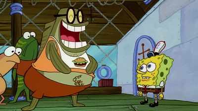 - Bubble Bass is just
laughing at the idea - SpongeBob DocuPants