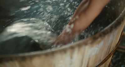 "Bucket for feet-dipping." - Secrets in the Hot Spring