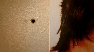 Bullet hole. - CSI: Miami