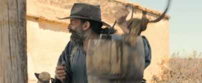 [bullet whizzes]
[man gasps] - Gunfight at Dry River