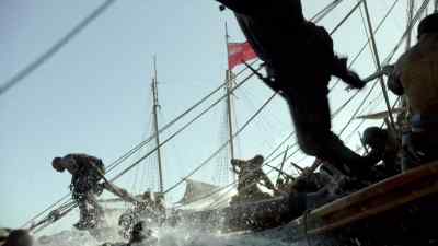 - [bullets whistling]
- [gasps] - Black Sails