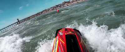 Burnett goes wide and
the wave takes him out! - Hot Water