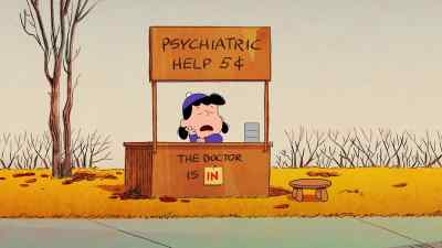 Business is slow. It's time to get some new customers. - The Snoopy Show