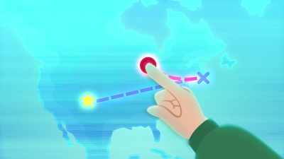 But because air currents curve, - The Magic School Bus Rides Again: The Frizz Connection