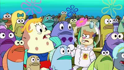 Now before we begin with the ribbon cuttin'I'd like to announce the name of our new managerVOICE Yay YeahA hoooAh ha ooYeah Now we're talking Yeah - The SpongeBob SquarePants Movie