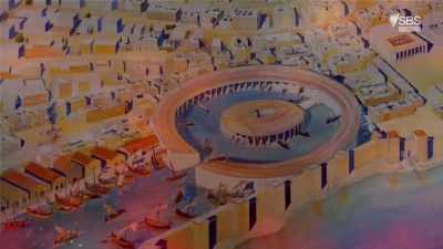 But they built a channel
from the harbour out to sea. - Curse of the Ancients with Alice Roberts
