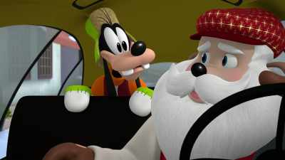 - But... we can wait if you...
- Oh, it's okay. We'll catch another cab. - Mickey and Minnie Wish Upon a Christmas