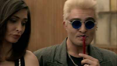 BUT COKE...[SNAPPING FINGERS]
WOULD BE FRENETIC. - Wicked City