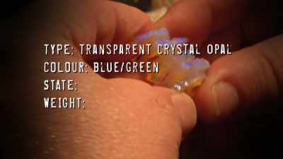 But its colour is blue-green,
the most common. - Outback Opal Hunters