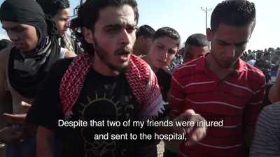 But despite this, we will continue to send
our message to the Israeli occupiers, - Killing Gaza