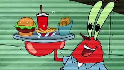 But he didn'’t count on
being served one item - SpongeBob DocuPants