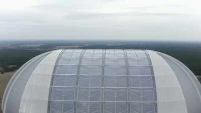 But this enormous old hangar
is showing its age. - Europe From Above