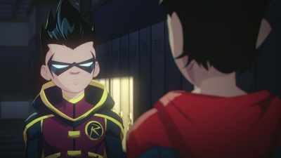 But evidently, super-strength doesn't
mean invulnerability to punches, so... - Batman and Superman: Battle of the Super Sons