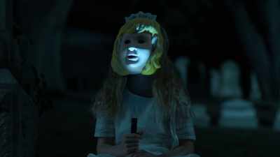 - But Halloween night...
- [TRAIN HORN BLOWS] - Evil