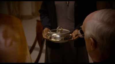 But he has arranged for you both
to eat the same meal. - The Two Popes