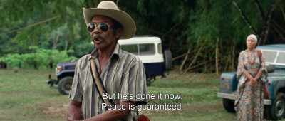 But he's done it now.
Peace is guaranteed. - Birds of Passage