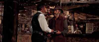 But he's not saying anything.
He just plays his harmonica, - Once Upon a Time in the West