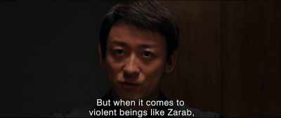 But when it comes
to violent beings like Zarab, - Shin Ultraman